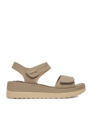 Go Soft Sandały CEO-LA3J9111-L8 Szary. Szare sandały damskie GO SOFT, bez wzorów, bez obcasa, na koturnie, bez zapięcia. Za 139.99 zł.