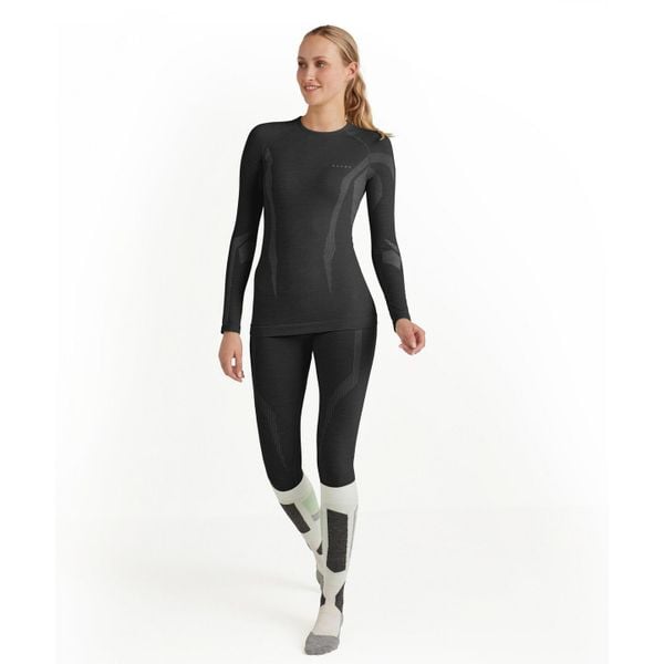 Damska koszulka z długim rękawem Falke Wool-Tech. Czarne koszulki sportowe damskie Falke, bez wzorów, bez ramiączek. Za 486.00 zł.