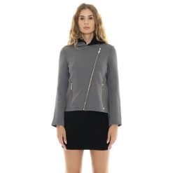 Kurtka z zamek błyskawiczny na co dzień na siłownię. Szare kurtki sportowe damskie LEONE 1947 APPAREL, bez wzorów, bez ramiączek, bez kaptura, na fitness i siłownię. Za 273.65 zł.