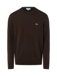 Lacoste Męski sweter Mężczyźni Bawełna brązowy jednolity, 6. Brązowe swetry męskie Lacoste, m, bez wzorów, z bawełny, klasyczne, bez kołnierzyka, bez ramiączek. Za 649.95 zł.