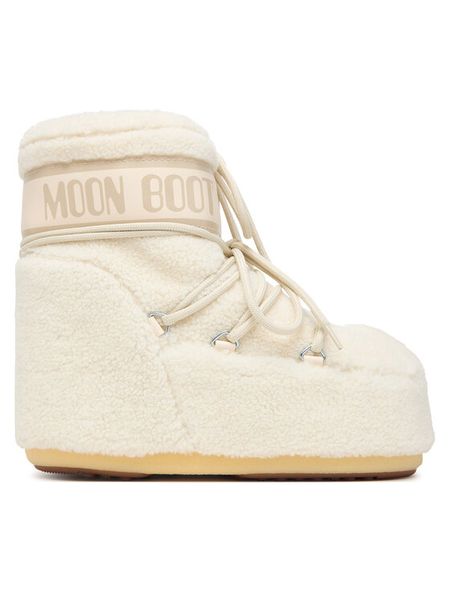 Moon Boot Śniegowce 80D1409700 Kremowy. Białe śniegowce damskie Moon Boot, z materiału, bez zapięcia. Za 1,319.00 zł.
