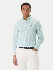 Tommy Hilfiger Koszula MW0MW42440 Zielony Regular Fit. Zielone koszule męskie Tommy Hilfiger, l, bez wzorów, z bawełny, bez kołnierzyka, bez ramiączek. Za 329.99 zł.