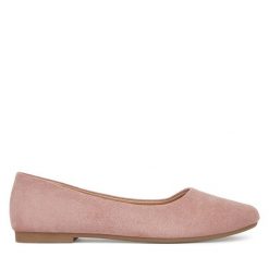 Baleriny JENNY. Czerwone balerinki damskie Jenny, bez wzorów, bez obcasa, bez zapięcia. Za 59.99 zł.