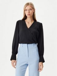 Rinascimento Bluzka CFC0122866003 Czarny Regular Fit. Czarne bluzki damskie Rinascimento, s, bez wzorów, z syntetyku, bez kołnierzyka, bez ramiączek. Za 179.99 zł.