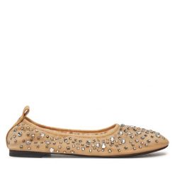 Baleriny Tory Burch. Brązowe balerinki damskie Tory Burch, bez wzorów, bez obcasa, bez zapięcia. Za 1,059.00 zł.