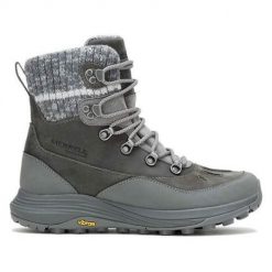 Buty do chodzenia damskie Merrell Siren 4 Thermo Mid Zip. Szare obuwie trekkingowe damskie Merrell, z gumy, bez zapięcia. Za 872.35 zł.
