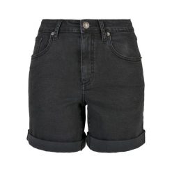Shorty Damskie Denim Ekologiczne. Czarne szorty damskie Urban Classics, bez wzorów, z denimu, sportowe. Za 155.99 zł.