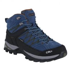 Buty trekkingowe męskie CMP Rigel Mid Trekking Wp. Czarne buty zimowe męskie CMP, bez wzorów, z materiału, bez obcasa, bez zapięcia. W wyprzedaży za 349.99 zł.