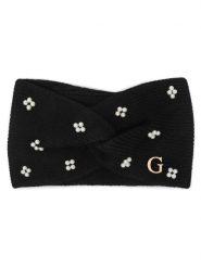 Guess Opaska AW5637 VIS01 Czarny. Czarne rękawiczki damskie Guess, z aplikacjami, z wiskozy. Za 114.99 zł.