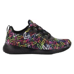 Buty na co dzień damskie SKECHERS BOBS SQUAD sportowe ozdobne. Białe obuwie sportowe damskie Skechers, bez wzorów, bez zapięcia, trekkingowe. Za 243.00 zł.