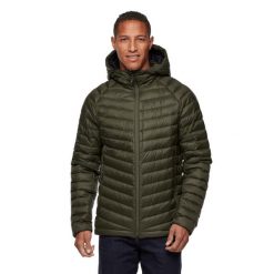 Kurtka trekkingowa puchowa męska Black Diamond Access Down Hood. Zielone kurtki męskie Black Diamond, m, bez wzorów, z puchu, sportowe, bez kaptura. Za 599.99 zł.