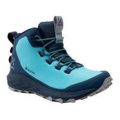 Buty trekkingowe damskie Haglöfs L.I.M FH GTX Mid. Niebieskie obuwie sportowe damskie Haglöfs, bez wzorów, bez zapięcia. Za 569.99 zł.