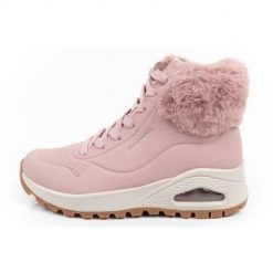 Buty do chodzenia damskie Skechers Uno Rugged. Czerwone obuwie sportowe damskie Skechers, bez wzorów, z gumy, bez zapięcia, trekkingowe. Za 504.00 zł.