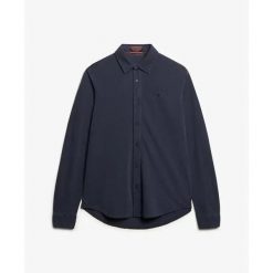 Koszula z długim rękawem Superdry Vintage Destroy Pique. Niebieskie koszule męskie Superdry, xl, bez wzorów, klasyczne, bez kołnierzyka, bez ramiączek. Za 199.15 zł.