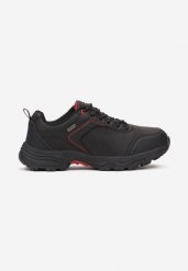 Czarno-Czerwone Buty Trekkingowe Cecrol. Czarne trekkingi męskie Born2be, z nubiku, przed kostkę, bez zapięcia. Za 169.99 zł.