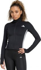 Adidas Bluza damska adidas Workout Essentials 3-Stripes Zip Through czarna KB7843 XS. Czarne bluzy damskie Adidas, xs, bez wzorów, bez ramiączek, bez kaptura. Za 214.91 zł.
