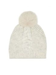 Guess Czapka AW9975 WOL01 Biały. Białe czapki damskie Guess, na zimę, z aplikacjami, z materiału. Za 169.99 zł.