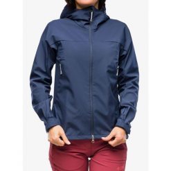 Kurtka softshell damska Houdini Pace Jacket. Niebieskie kurtki sportowe damskie Houdini, bez wzorów, z softshellu, bez ramiączek, bez kaptura, trekkingowe. W wyprzedaży za 955.55 zł.