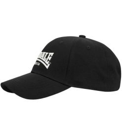 Czapka Lonsdale Wigston. Czarne czapki damskie Lonsdale, bez wzorów, z materiału. Za 148.50 zł.