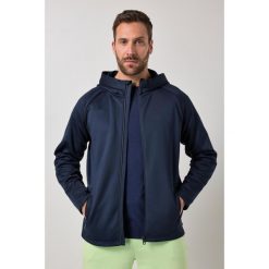 Męska Bluza dresowa FLEXNAMIC® fitness softshell kaptur bis do rozm. 7 XL. Niebieskie bluzy męskie JAY-PI, m, bez wzorów, z dresówki, bez ramiączek, bez kaptura. Za 349.99 zł.