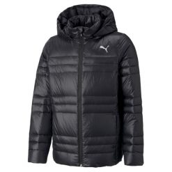 Puma Kurtka Light Goose Down 53194401. Czarne kurtki sportowe damskie Puma, m, bez wzorów, z puchu, bez ramiączek, bez kaptura. Za 324.62 zł.