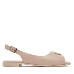 Sandały Lasocki. Brązowe sandały damskie Lasocki, bez wzorów, bez obcasa, na płaskiej podeszwie, bez zapięcia. Za 159.99 zł.