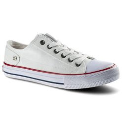 Białe Trampki Big Star Damskie Stylowe Półbuty. Białe półbuty damskie BIG STAR, bez wzorów, z gumy, biznesowe, bez obcasa, na płaskiej podeszwie, bez zapięcia. Za 109.00 zł.
