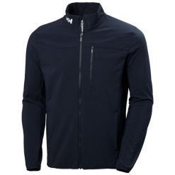 Kurtka Helly Hansen crew softshell 2.0. Niebieskie kurtki męskie Helly Hansen, bez wzorów, z softshellu, sportowe, bez kaptura. Za 633.45 zł.