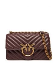 PINKO Torebka Love One Mini Dc AI 25-26 PLTT 100074 A0GK Bordowy. Czerwone torebki do ręki damskie Pinko, bez wzorów, ze skóry, bez dodatków. Za 1,379.00 zł.