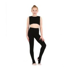 Legginsy do Gimnastyki Artystycznej z półstopą INDIGO. Czarne legginsy damskie INDIGO SPORTS, bez wzorów. Za 96.00 zł.