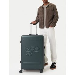Walizka duża Reebok. Zielone walizki damskie Reebok, bez wzorów, duże. Za 349.99 zł.