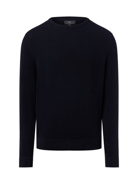 Nils Sundström Męski sweter z dzianiny Mężczyźni drobna dzianina niebieski jednolity, M. Niebieskie swetry męskie Nils Sundström, m, bez wzorów, z bawełny, bez kołnierzyka, bez ramiączek. Za 299.95 zł.