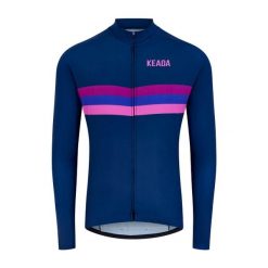 Męska koszulka rowerowa z długim rękawem - Sunset. Fioletowe bluzy męskie KEADA SPORTS, m, bez wzorów, sportowe, bez ramiączek, bez kaptura. Za 332.00 zł.