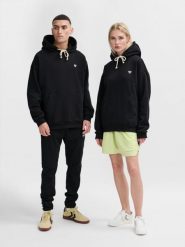 Bluza z kapturem Hummel Loose Bee. Czarne bluzy damskie Hummel, na jesień, xl, z aplikacjami, z bawełny, klasyczne, bez ramiączek, z kapturem. Za 255.25 zł.