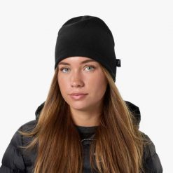 Czapka Beanie Unisex Geilo Oddychający. Czarne czapki damskie SWEDEMOUNT, bez wzorów, z materiału, sportowe. Za 59.99 zł.