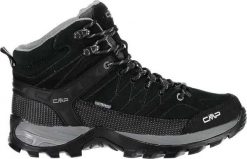 Buty trekkingowe męskie CMP Rigel Mid Trekking Shoe Wp Nero/Grey r. 42 (3Q12947-73UC). Szare buty zimowe męskie CMP, bez wzorów, bez obcasa, bez zapięcia. Za 397.99 zł.