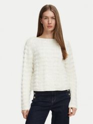 Guess Sweter W6BR59 Z1564 Kremowy Regular Fit. Białe swetry nierozpinane damskie Guess, xxl, z aplikacjami, bez kołnierzyka, bez ramiączek. Za 434.99 zł.