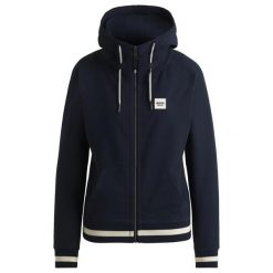 Damska bluza jeździecka Boss Equestrian Riva. Niebieskie bluzy damskie BOSS EQUESTRIAN, s, z aplikacjami, z bawełny, bez ramiączek, z kapturem. Za 620.00 zł.