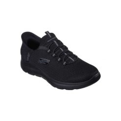 Buty sportowe Sneakersy męskie, Skechers Summits - High Range Slip-Ins. Czarne buty sportowe męskie Skechers, bez wzorów, z gumy, bez zapięcia, trekkingowe. Za 299.99 zł.