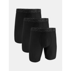 Bokserki męskie Under Armour M Perf Tech Mesh 9in Mix Mix, 3-pak. Czarne bokserki męskie Under Armour, bez wzorów, z meshu. Za 244.99 zł.
