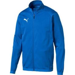 Bluza sportowa męska Puma Liga Training Jacket. Niebieskie koszulki sportowe męskie Puma, m, bez wzorów, bez ramiączek, do piłki nożnej. Za 179.66 zł.