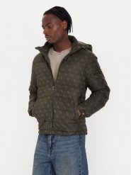 Guess Kurtka zimowa M5BL0B W2322 Khaki Relaxed Fit. Brązowe kurtki męskie Guess, na zimę, m, z aplikacjami, z syntetyku, bez kaptura. Za 849.99 zł.