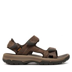 Sandały Teva. Brązowe sandały męskie Teva, bez wzorów, sportowe, bez zapięcia. Za 359.99 zł.