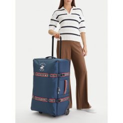 Walizka duża Beverly Hills Polo Club. Niebieskie walizki damskie Beverly Hills Polo Club, bez wzorów, duże. Za 349.99 zł.
