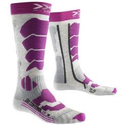 Skarpety narciarskie damskie X-Socks Ski Control 2.0 fioletowe. Białe skarpetki damskie X-Socks, bez wzorów, z dzianiny. Za 55.00 zł.