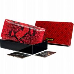 Portfel damski 4U Cavaldi PX24-DNH czerwony. Czerwone portfele damskie 4U Cavaldi, ze skóry ekologicznej. Za 60.00 zł.
