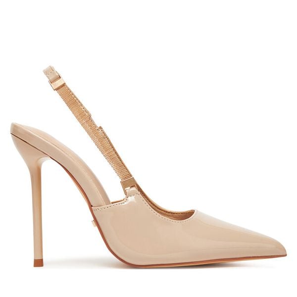 Szpilki DeeZee. Brązowe szpilki damskie DeeZee, bez wzorów, bez obcasa, na szpilce, bez zapięcia. Za 159.99 zł.