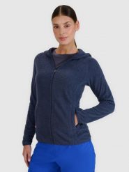 4F Bluza trekkingowa Primaloft Active damska - szara XS. Szare bluzy damskie 4F, l, bez wzorów, z materiału, klasyczne, bez ramiączek, z kapturem. W wyprzedaży za 139.99 zł.