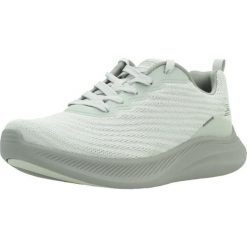 Buty SKECHERS BOBS FLEXMELLOW Zielony. Zielone obuwie trekkingowe damskie Skechers, z tkaniny, bez zapięcia. Za 245.99 zł.
