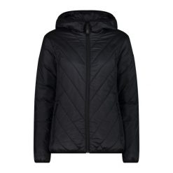 Kurtka damska turystyczna CMP 34K0306. Czarne kurtki sportowe damskie CMP, s, bez wzorów, bez ramiączek, bez kaptura. Za 506.50 zł.